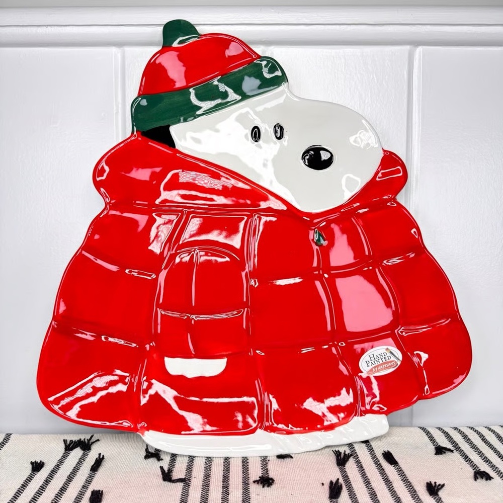 Snoopy in a Puffer Jacket Ceramic Dish